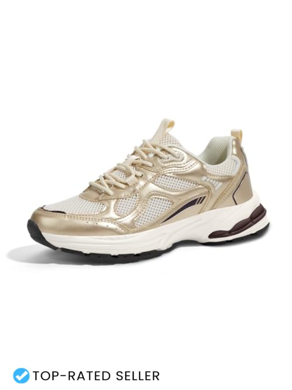 Women's Chunky Platform Sneakers Mesh Athletic Walking Shoes Lace-Up